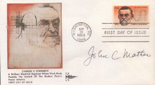 Nobel prize John Mather signed commemorative cover. Good condition. All autographs come with a