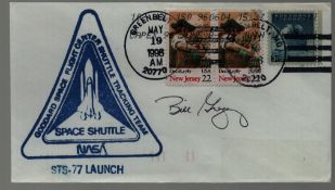 Astronaut Bill Gregory signed NASA Space Shuttle STS-77 Launch commemorative envelope double PM