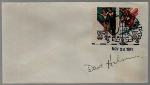 Astronaut Dave Hilmers signed envelope. Dated Nov 24 1991. Good condition. All autographs come