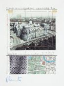 Christo. Wrapped Reichstag (Project for Berlin) Platz der Republik, Spree [bzw.] Brandenburger Tor.