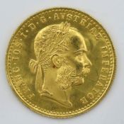 A 1915 Franz Joseph Ducat gold coin, 20mm diameter