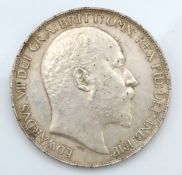 A 1902 Edward VII silver crown of good grade