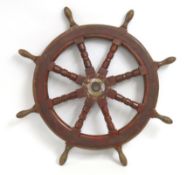 A large ships wheel, 980mm diameter