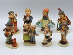 Eight Goebel figurines, one with small chip to hai