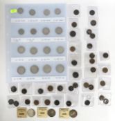A collection of various coinage including George I