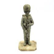 A novelty lighter with alabaster base, 205mm tall