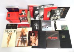 A quantity of various erotica & fetish books including Dita Von Teese, Elmer Batters (hand signed),