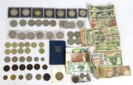 A selection of various bank notes including Britis