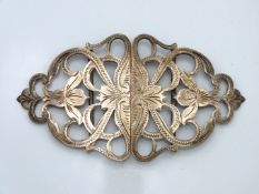 A 1909 Birmingham silver nurses belt buckle by Lev