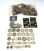 A quantity of mixed coinage including antique & a selection of various crowns twinned with a quantit