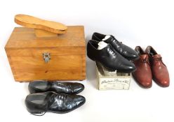 Three pairs of gentleman's size eight shoes includ