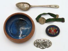 A 1799 London silver teaspoon by William Eley, a/f