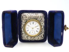 A cased 1901 late Victorian Birmingham silver moun