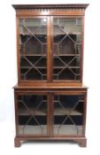 A late 19thC. George III style mahogany display ca