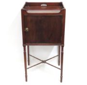A Georgian mahogany bedside cabinet, 790mm tall x