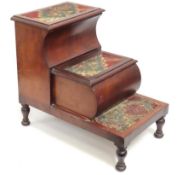 A Victorian bed step with chamber pot, 646mm high