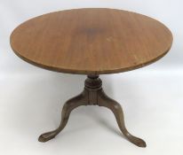 A 19thC. mahogany two part pedestal table, 750mm d
