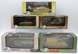 Five boxed 1:72 scale Dragon Armor diecast model t