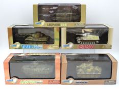 Five boxed 1:72 scale Dragon Armor diecast model t