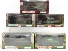 Five boxed 1:72 Hobby Master diecast model tanks &