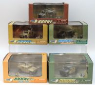 Five boxed 1:72 scale Dragon Armor diecast model t