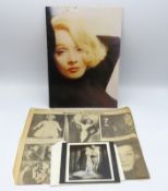 A Marlene Dietrich hand signed photograph, a 1973