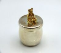 A cased Carr's hallmarked silver tooth fairy box
