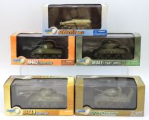 Five boxed 1:72 scale Dragon Armor diecast model t