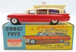 A boxed Corgi diecast model No. 437 Superior Ambul