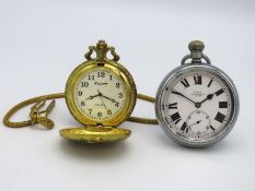 A Kay's screwback lever top wind pocket watch twin