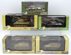 Five boxed 1:72 scale Dragon Armor diecast model t