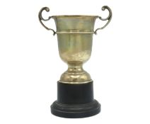 A 1938 Birmingham silver trophy with stand by G. B