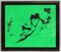 Chris Summerfield, silk screen on card print of nu