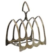 A 1906 Edwardian Sheffield silver toast rack by Wi