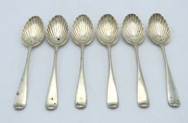 An 1890 Victorian London silver set of six silver