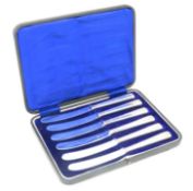 A 1938 cased set of butter knives with Sheffield s