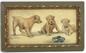 Louis Wain (1860-1939), a pen & ink watercolour of