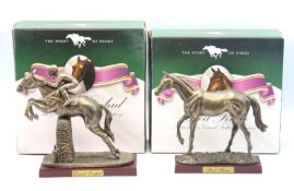 A boxed Atlas Editions bronzed NH racehorse figure of Desert Orchid (four time winner of King George