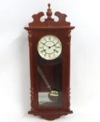 A modern Hermle walk clock, 733mm high