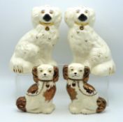 A pair of Beswick sheepdogs, 200mm high, twinned w