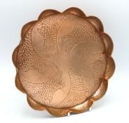 A Cornish copper arts & crafts tray signed H. Dyer
