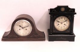 Two mantle clocks including a Dupontic, tallest 33