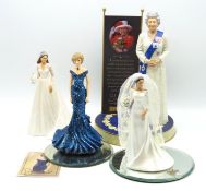 Three Hamilton collection figurines: Princess Dian