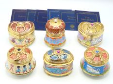Six House of Faberge Imperial Music Box Collection