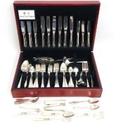 An Arthur Price silver plated canteen, some additi