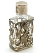 A 1997 London sliver cased perfume bottle of art n