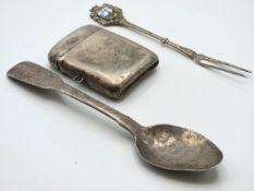 An 1831 Exeter silver spoon by John Osment twinned