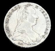 A silver Maria Theresa thaler dated 1780, 28.1g