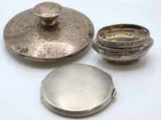A 1920 Birmingham silver compact by Adie Bros. lac