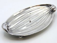 A Victorian 1891 Birmingham silver footed dish of